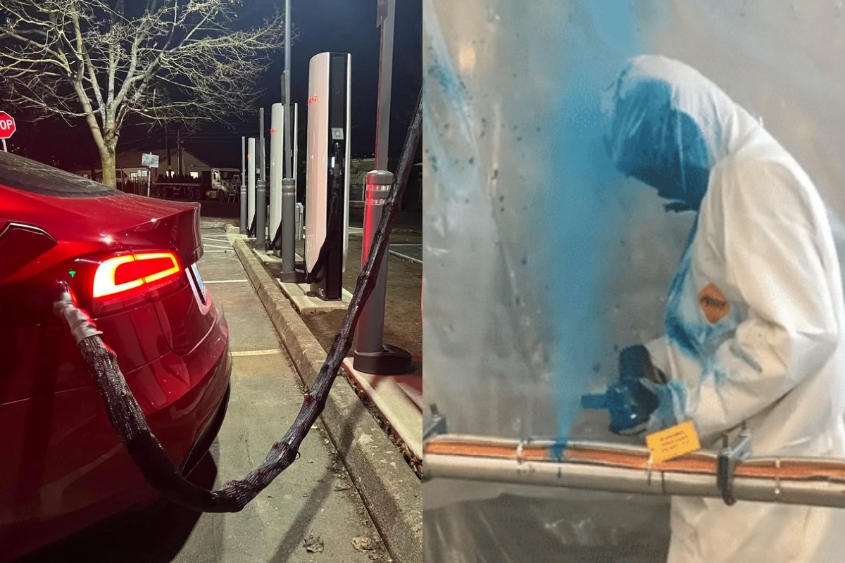 Tesla додала «антикрадіжні» зарядні кабелі на станції Supercharging — вони фарбуватимуть обличчя злодіїв